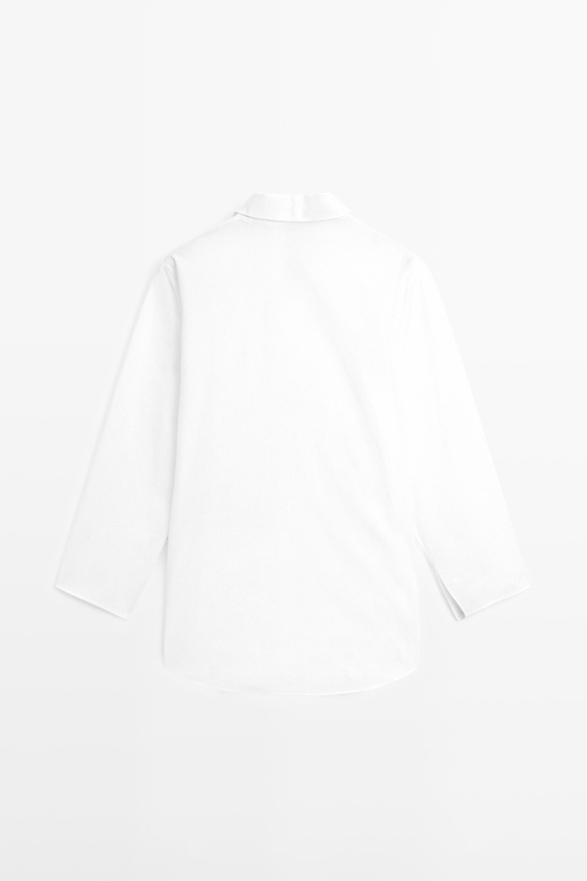 100% cotton shirt with gathered detail - STUDIO